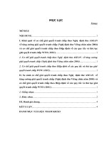 Bài tập học kỳ môn Pháp luật cộng đồng ASEAN (9 điểm)  Đề bài: “So sánh cơ chế giải quyết tranh chấp theo nghị định thư ASEAN về tăng cường giải quyết tranh chấp (Nghị định thư Viêng chăn năm 2004) và cơ chế giải quyết tranh chấp theo Hiệp định về các quy