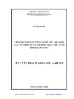 Giáo dục bảo tồn tiếng mẹ đẻ cho học sinh dân tộc thiểu số các trường trung học cơ sở tỉnh quảng ninh 
