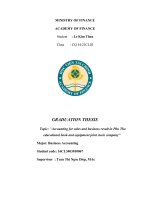 Accounting for sales and business result in Phu Tho educational book and equipment joint stock company