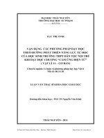 Vận dụng các phương pháp dạy học theo hướng phát triển năng lực tự học của hs trường thpt dtnt khi dạy học chương cảm ứng điện từ vật lí 11 ban cơ bản 