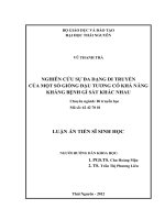 Nghiên cứu sự đa dạng di truyền của một số giống đậu tương có khả năng kháng bệnh gỉ sắt khác nhau 