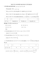 Chuyên đề: Dấu của tam thức bậc hai và ứng dụng  Toán THPT