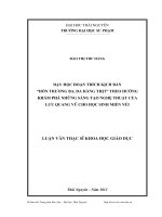 Dạy học đoạn trích kịch bản hồn trương ba da hàng thịt theo hướng khám phá những sáng tạo nghệ thuật của lưu quang vũ cho học sinh miền núi 
