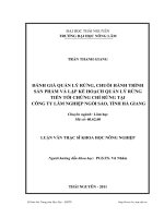 Đánh giá quản lý rừng chuỗi hành trình sản phẩm và lập kế hoạch quản lý rừng tiến tới chứng chỉ rừng tại công ty lâm nghiệp ngòi sảo tỉnh hà giang 