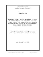 Nghiên cứu một số đặc điểm dịch tễ bệnh tụ huyết trùng lợn đặc điểm sinh vật của vi khuẩn pasteurella multocida gây bệnh tụ huết trùng ở lợn tại t 