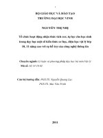 Tổ chức hoạt động nhận thức tích cực tự lực cho học sinh trong dạy học một số kiến thức cơ học điện học vật lý lớp 10 11 nâng cao với sự hỗ trợ của công nghệ thông tin 