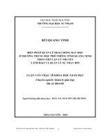Biện pháp quản lý hoạt động dạy học ở trường trung học phổ thông tỉnh quảng ninh theo tiếp cận lý thuyết lãnh đạo và quản lý sự thay đổi 