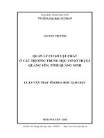 Quản lý cơ sở vật chất ở các trường trung học cơ sở thị xã quảng yên tỉnh quảng ninh 