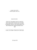 Đánh giá tình hình chuyển nhượng, tặng cho quyền sử dụng đất tại một số phường trung tâm thành phố cẩm phả tỉnh quảng ninh giai đoạn 2017 2019 