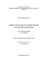 Nghiên cứu kỹ thuật tạo bóng bề mặt của vật thể và ứng dụng 