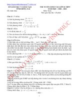 5 đề đáp án THI vào 10 TOÁN 2020 2021 