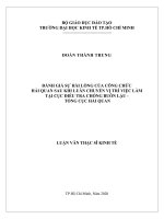 Đánh giá sự hài lòng của công chức hải quan sau khi luân chuyển vị trí việc làm tại cục điều tra chống buôn lậu   tổng cục hải quanu   tổng cục hải qua 