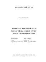 Đánh giá thực trạng giao đất và cho thuê đất trên địa bàn huyện duy tiên   tỉnh hà nam giai đoạn 2011   2015   