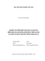 Nghiên cứu diễn biến lâm sàng và đáp ứng miễn dịch của lợn rừng nuôi được tiêm vacxin tai xanh vô hoạt nhũ kép chủng prrs hua 01   