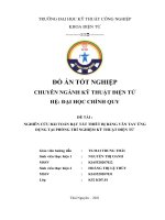 NGHIÊN cứu bài TOÁN bật tắt THIẾT bị BẰNG vân TAY ỨNG DỤNG tại PHÒNG THÍ NGHIỆM kỹ THUẬT điện tử 