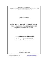 Hoàn thiện công tác quản lý phòng chống hàng giả tại chi cục quản lý thị trường tỉnh bắc ninh 