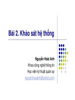 Bài giảng Bài 2: Khảo sát hệ thống