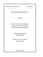 Tóm tắt Luận văn Thạc sĩ Quản lý công: Đánh giá công chức trong các cơ quan chuyên môn thuộc Ủy ban nhân dân tỉnh Phú Yên