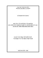 Đặc sắc văn xuôi ma văn kháng qua mèo con nghịch ngợm và chó bi đời lưu lạc dưới góc nhìn phê bình sinh thái 