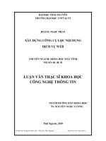 Xây dựng công cụ lọc nội dung dịch vụ web 