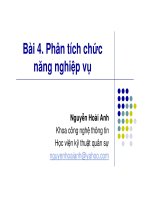 Bài giảng Bài 4: Phân tích chức năng nghiệp vụ