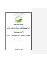 Phân tích chuỗi giá trị chè xanh tại vườn quốc gia xuân sơn tỉnh phú thọ 