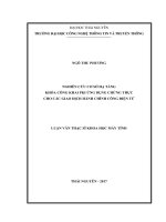 Nghiên cứu cơ sở hạ tầng khóa công khai pki ứng dụng chứng thực cho các giao dịch hành chính công điện tử 