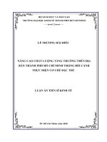 Nâng cao chất lượng tăng trưởng trên địa bàn thành phố hồ chí minh trong bối cảnh thực hiện cơ chế đặc th 