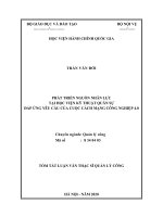 Tóm tắt Luận văn Thạc sĩ Quản lý công: Phát triển nguồn nhân lực tại Học viện Kỹ thuật Quân sự đáp ứng yêu cầu của Cuộc cách mạng công nghiệp 4.0