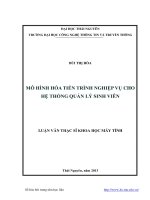 Mô hình hóa tiến trình nghiệp vụ cho hệ thống quản lý sinh viên 