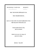 Tóm tắt Luận văn Thạc sĩ Quản lý công: Quản lý nhà nước về giảm nghèo bền vững trên địa bàn tỉnh Đắk Lắk