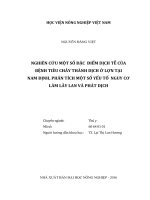 Nghiên cứu một số đặc điểm dịch tễ của bệnh tiêu chảy thành dịch ở lợn tại nam định, phân tích một số yếu tố nguy cơ làm lây lan và phát dịch   