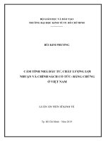 Cảm tính nhà đầu tư chất lượng lợi nhuận và chính sách cổ tức bằng chứng ở việt nam 