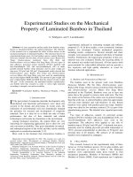Mechanical property of bamboo in thailand 