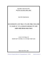 So sánh đứa con trai của hà thị cẩm anh và nghi lễ của leslie m silko từ góc nhìn phên bình sinh thái 