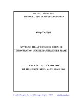 Xây dựng thuật toán điều khiển hệ teleoperation single master single slave 