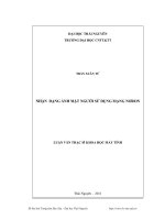 Nhận dạng ảnh mặt người sử dụng mạng nơron 