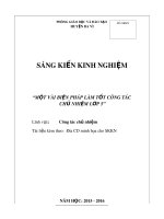Một số biện pháp làm tốt công tác chủ nhiệm lớp 5