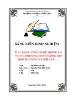 Ứng dụng công nghệ thông tin vào giảng dạy môn Tự nhiên - xã hội lớp 1