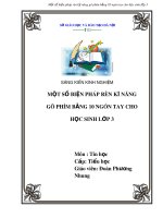 Một số biện pháp rèn kĩ năng gõ phím bằng 10 ngón tay cho học sinh lớp 3