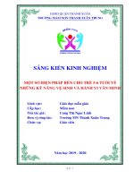 Một số biện pháp rèn cho trẻ 5-6 tuổi về những kỹ năng vệ sinh và hành vi văn minh