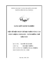 Một số biện pháp chỉ đạo nhằm nâng cao chất lượng chăm sóc, nuôi dưỡng trẻ tại trường mầm non Phương Trung II