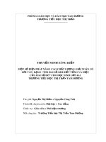 Một số biện pháp nâng cao chất lượng giải toán có lời văn dạng Tìm hai số khi biết tổng và hiệu của hai số đó cho học sinh lớp 4A1 trường tiểu học Thị trấn Tam Đường