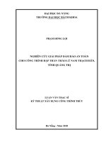NGHIÊN CỨU GIẢI PHÁP ĐẢM BẢO AN TOÀN CHO CÔNG TRÌNH ĐẬP TRÀN THÁO LŨ NAM THẠCH HÃN, TỈNH QUẢNG TRỊ LUẬN VĂN THẠC SĨ