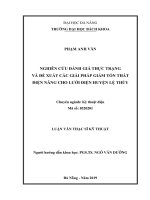 NGHIÊN CỨU ĐÁNH GIÁ THỰC TRẠNG VÀ ĐỀ XUẤT CÁC GIẢI PHÁP GIẢM TỔN THẤT ĐIỆN NĂNG CHO LƯỚI ĐIỆN HUYỆN LỆ THỦY LUẬN VĂN THẠC SĨ