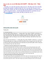 Đáp án Mô đun 03 GVPT - Mô đun 3.0 - Tiểu học đầy đủ chi tiết cả trắc nghiệm và tự luận chính xác 100% cho tất cả các môn