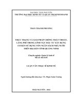 Thực trạng và giải pháp chống thất thoát lãng phí trong lĩnh vực đầu tư xây dựng cơ bản sử dụng vốn ngân sách nhà nước trên địa bàn tỉnh quảng ninh 