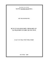 ĐỀ XUẤT GIẢI PHÁP ĐIỀU CHỈNH ĐIỆN ÁP TẠI TRẠM BIẾN ÁP 220kV QUẢNG NGÃI LUẬN VĂN THẠC SĨ KỸ THUẬT ĐIỆN