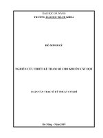 NGHIÊN CỨU THIẾT KẾ THAM SỐ CHO KHUÔN CẮT ĐỘT LUẬN VĂN THẠC SĨ KỸ THUẬT CƠ KHÍ