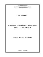 NGHIÊN CỨU THIẾT KẾ ĐỒ GÁ HÀN TỰ ĐỘNG ỐNG XẢ XE Ô TÔ DU LỊCH LUẬN VĂN THẠC SĨ KỸ THUẬT CƠ KHÍ